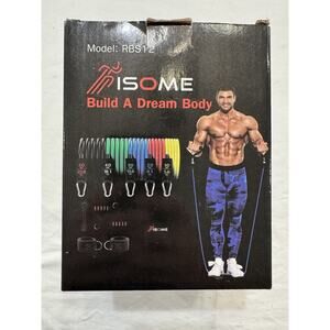 Resistance Band Set Yoga Pilates Abs Exercise Fitness Tube Workout Bands